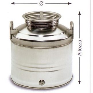 Tanica / fusto olio acciaio inox aggraffati